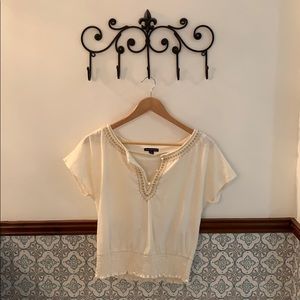American Eagle Cream Crop Top